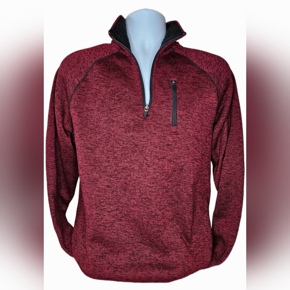 Lee Men's 1/4 Zip Mock Neck Western Pullover Workwear Jacket Size M
